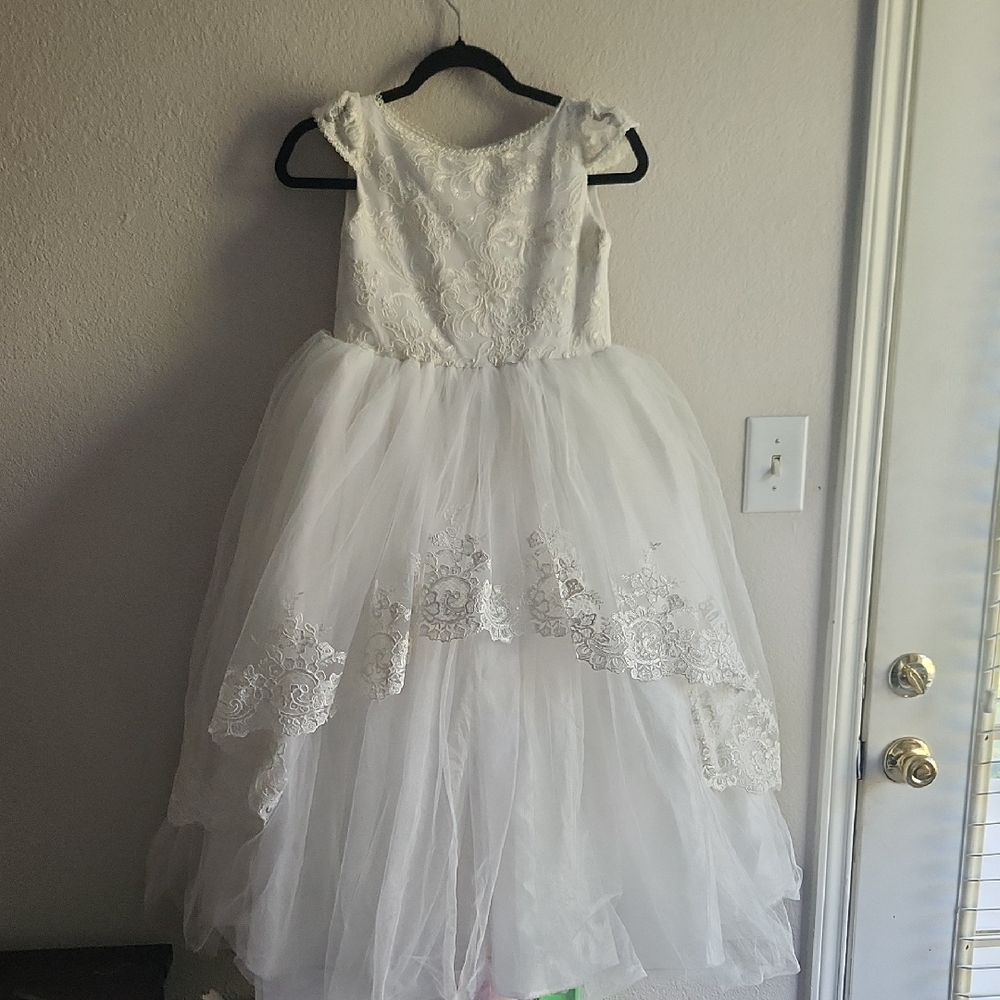 Girls Beautiful White Princess Dress